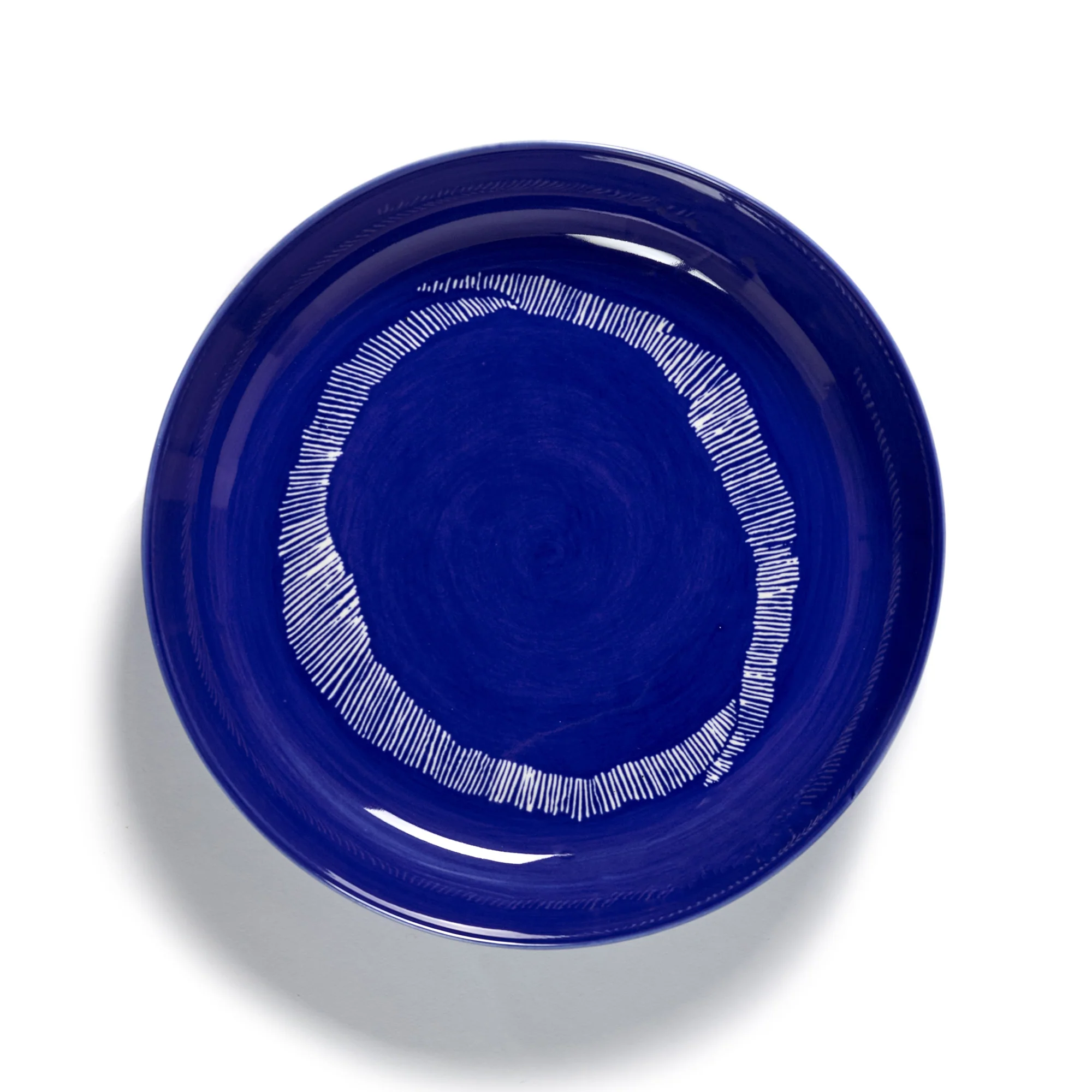 Lapis Lazuli Plate with White Stripes - Image 2