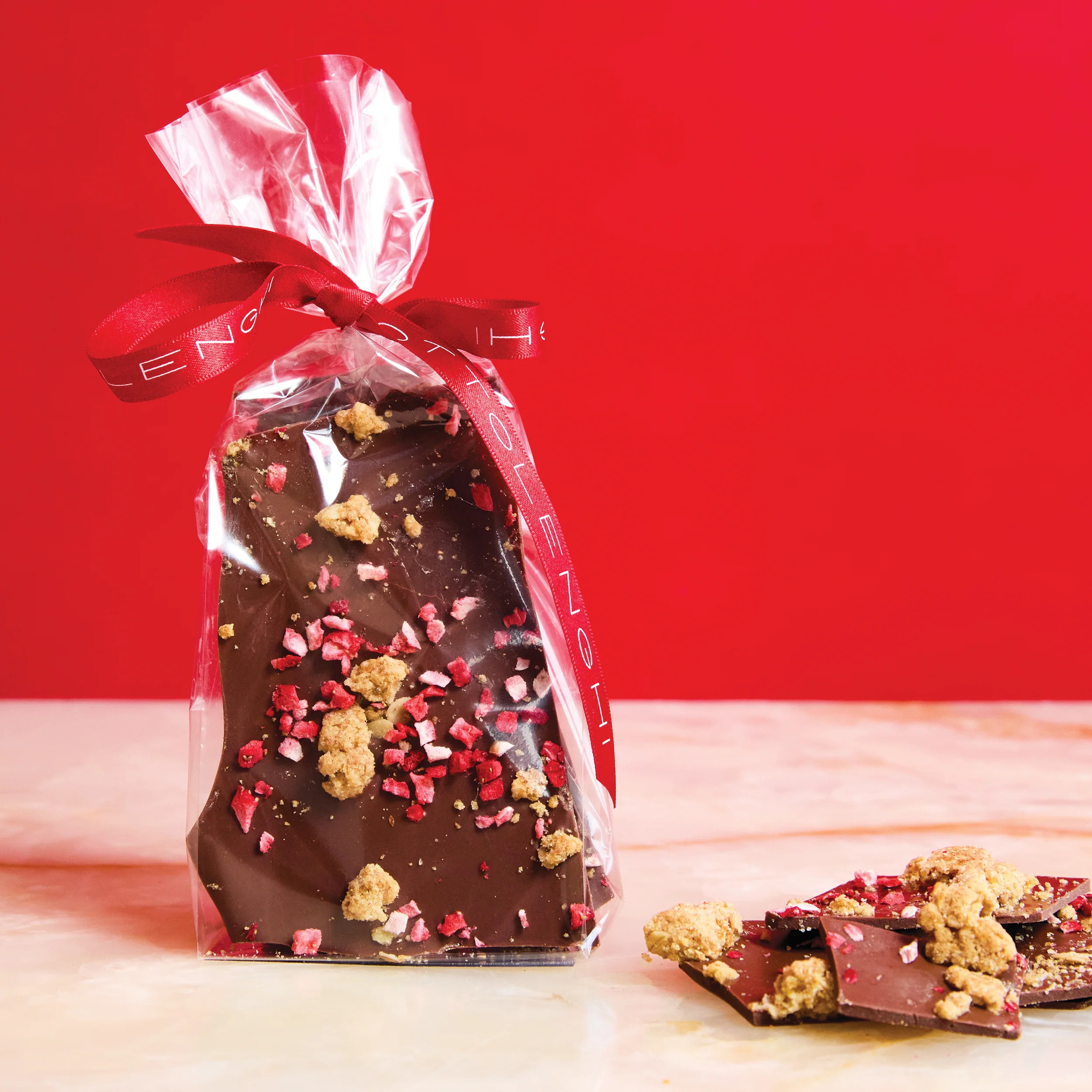 Milk Chocolate, Strawberry and Oat Brittle
