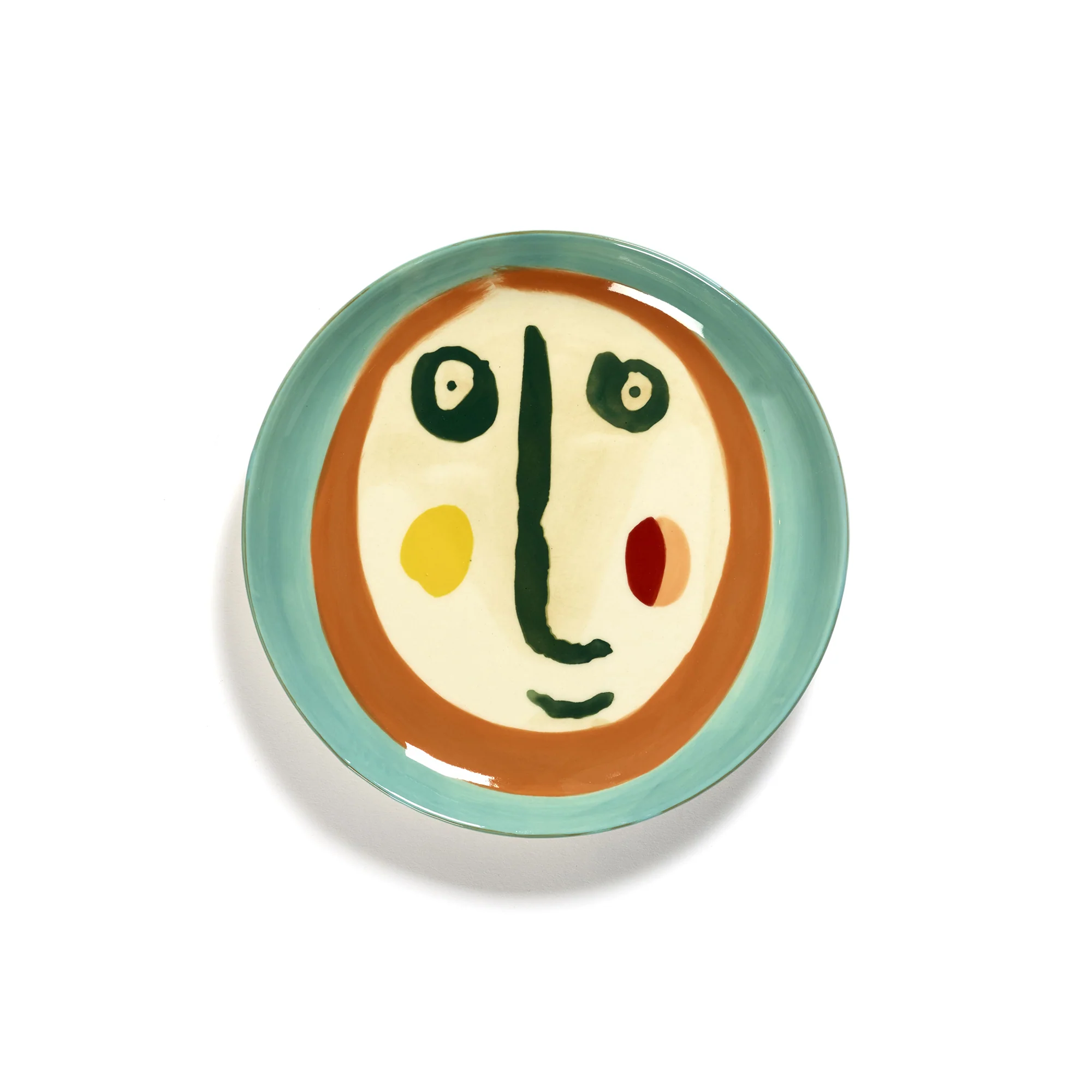 Azure Plate with Face Motif - Image 2